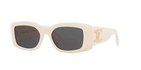 Celine Triomphe Cl40282U 53 Grey & Ivory Sunglasses.